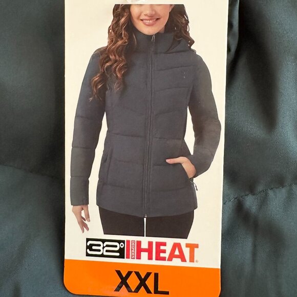 32 Degrees Women's Puffer Tech Jacket Size XXL Lightweight Water Resistant (NEW) - Picture 4 of 12